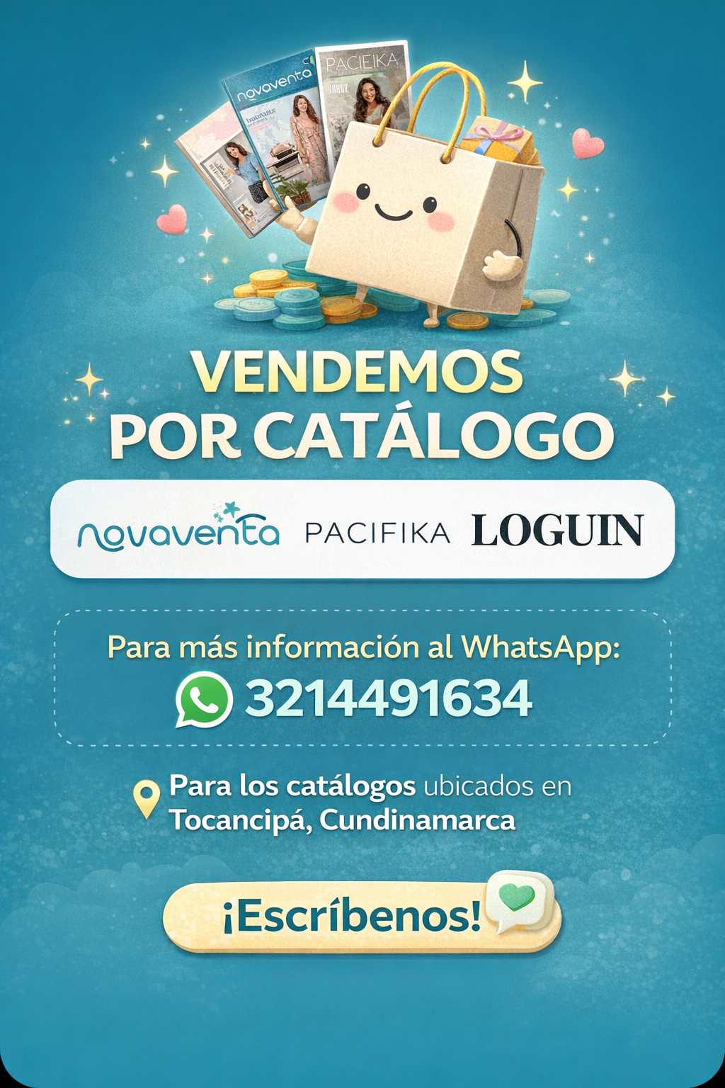 venta por catalogo novaventa, pacífika, loguin