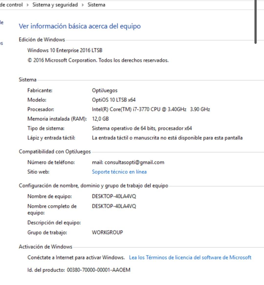 Computador de Mesa Core i7 – 12GB RAM – 1TB