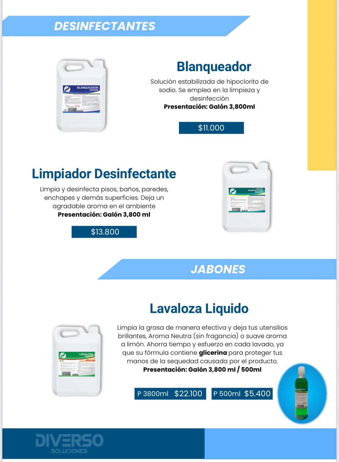 Productos para el aseo del Hogar