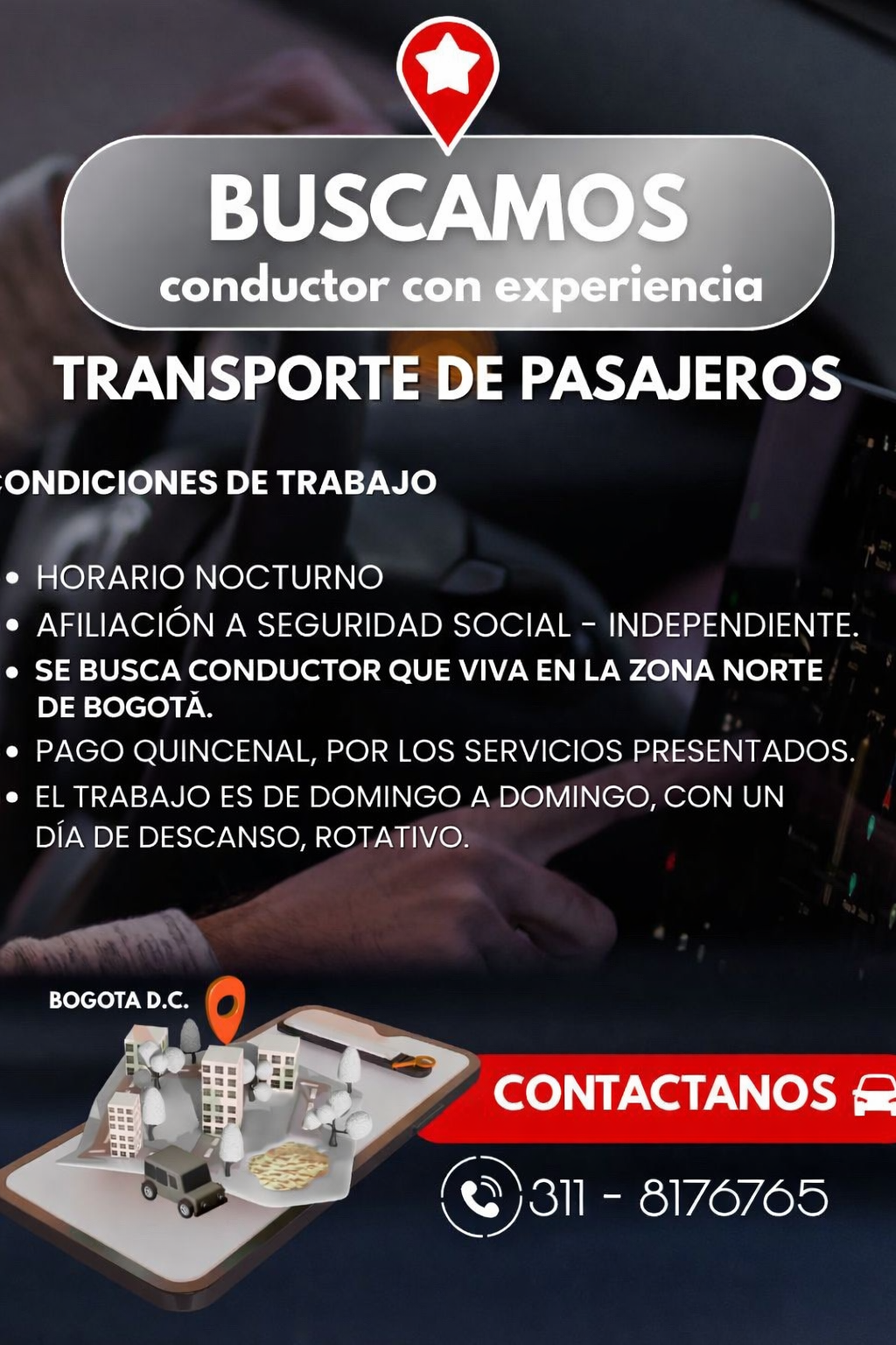 Buscamos conductor con experiencia C1