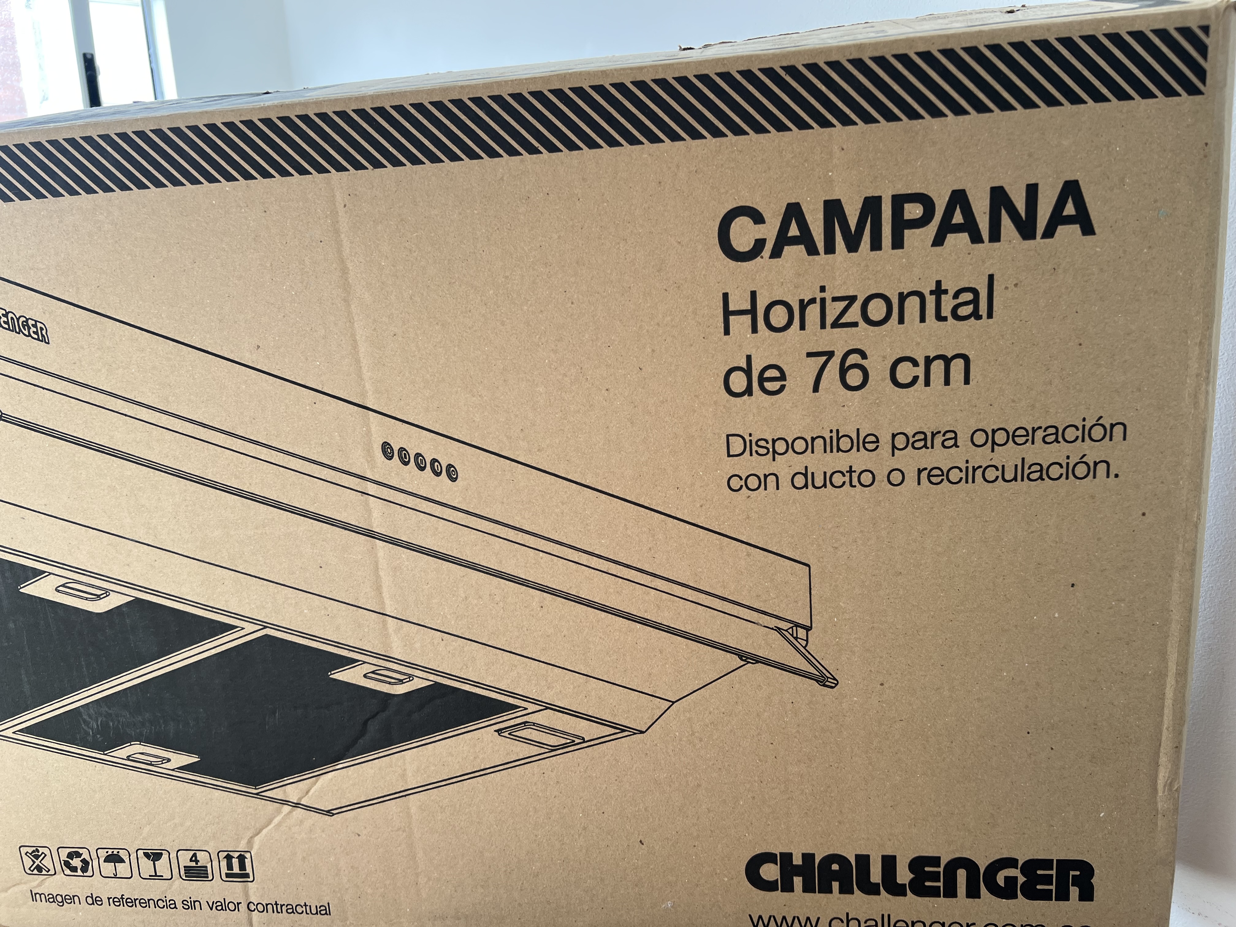 Campana challenger 76cm de ancho