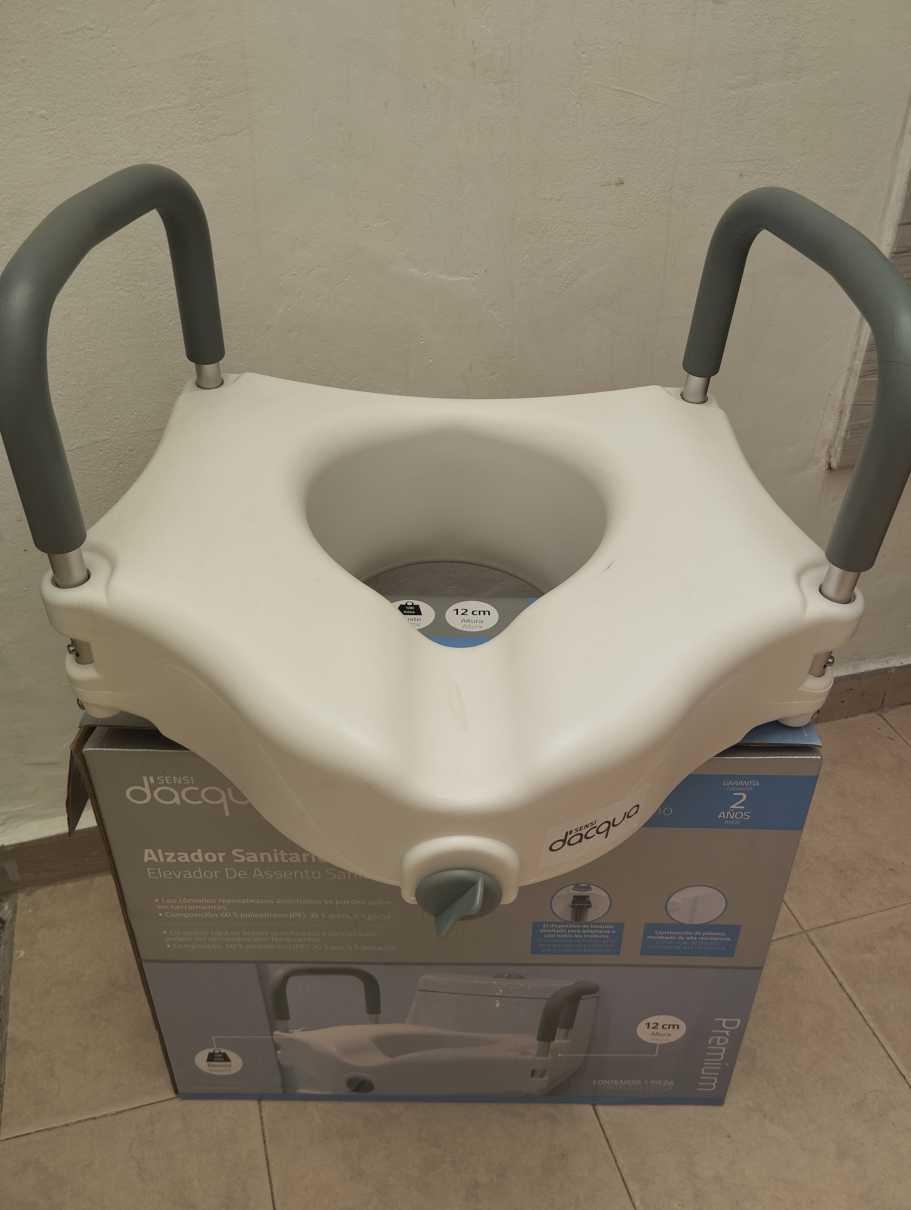 Alzador sanitario con manillas 🚽