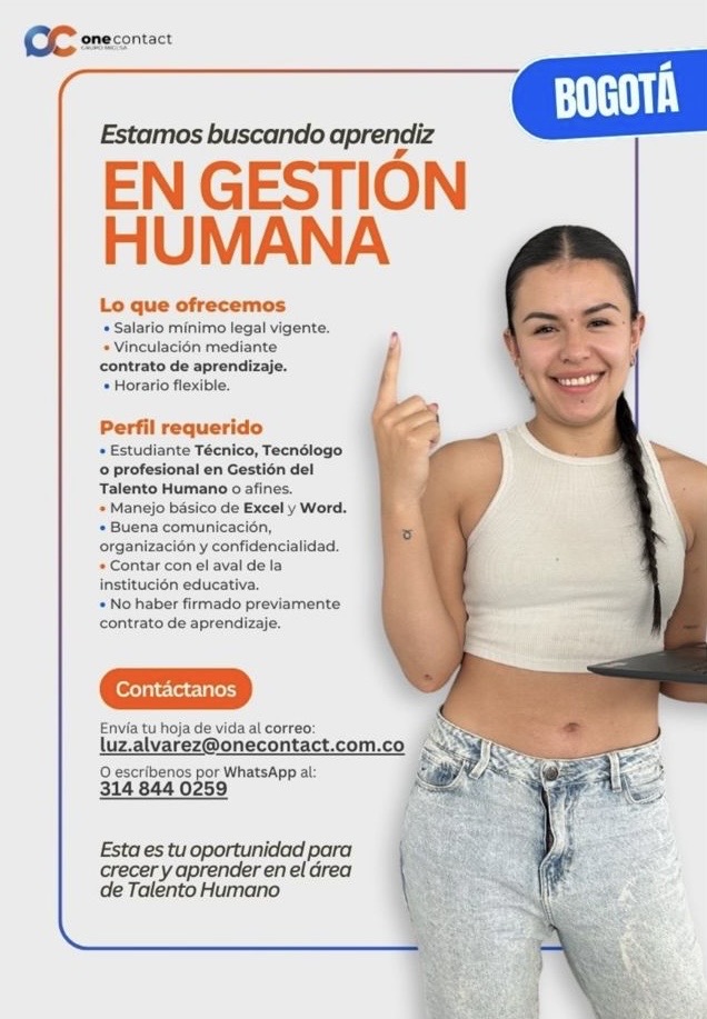 ¡Oportunidad para Aprendiz en Recursos Humanos! 🌟