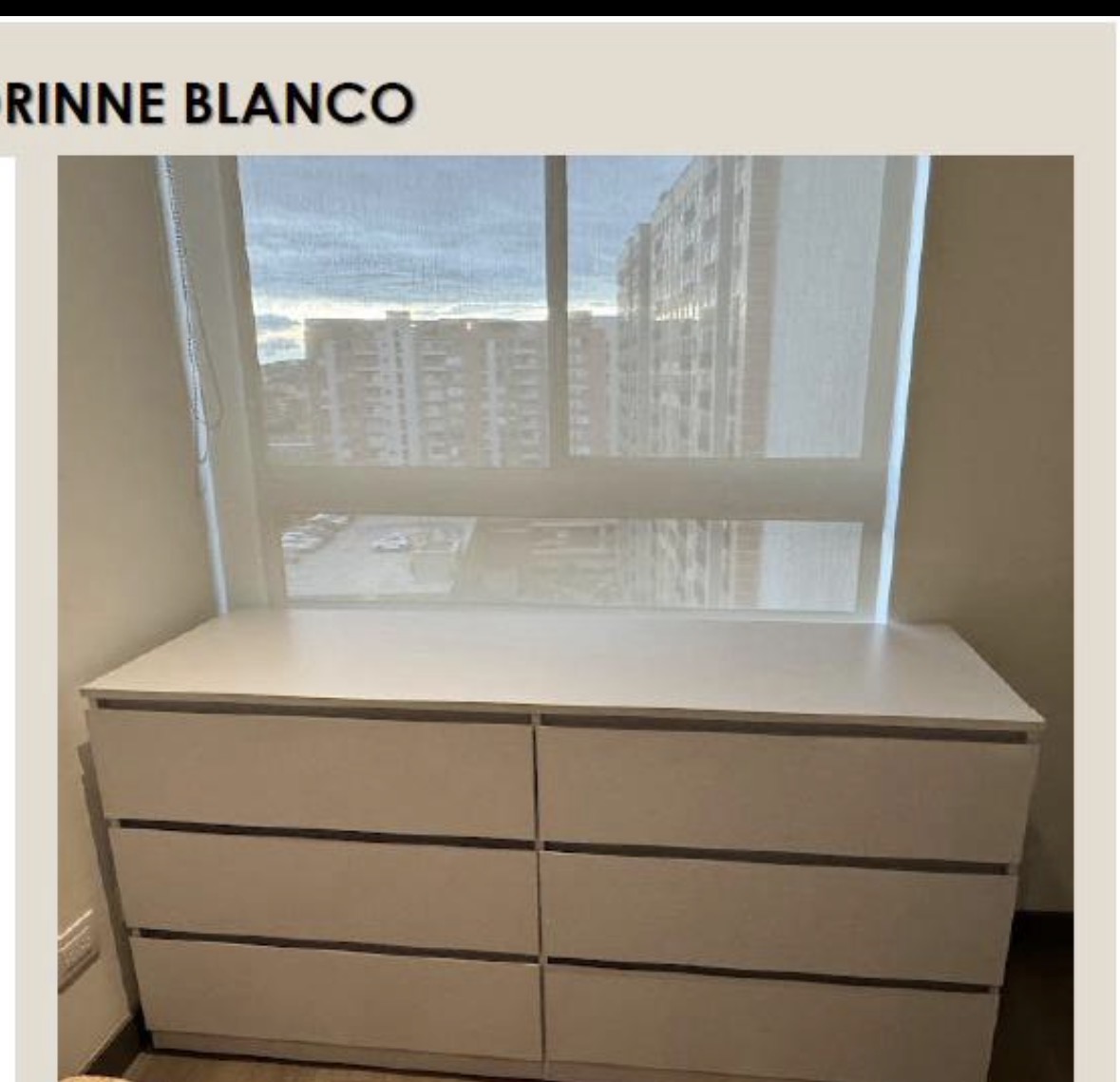 Comoda Blanca x 6 cajones