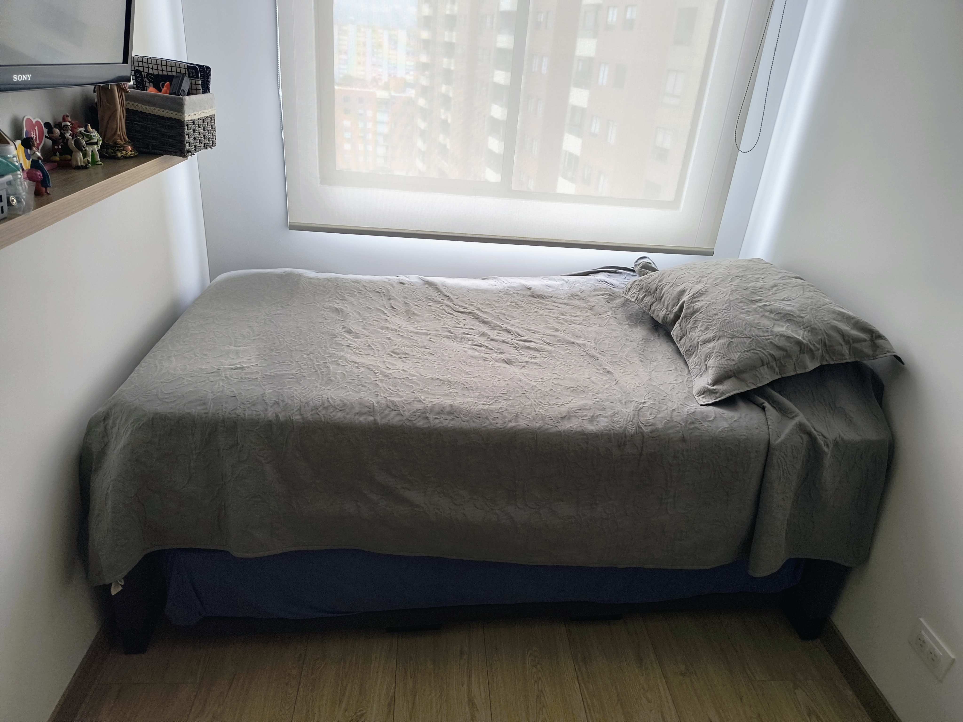 Cama Dúplex Pata Madera Natural con Colchones