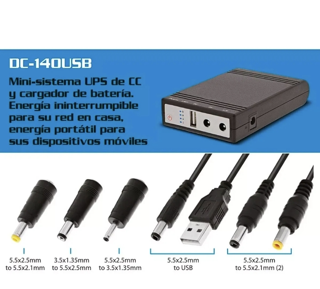Mini UPS para modem de internet
